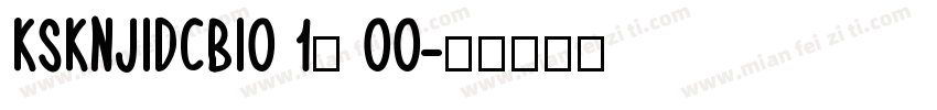 KSKNJIDCBI0 12 00字体转换